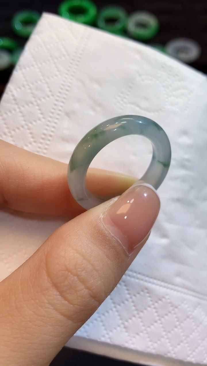 未镶嵌戒圈翡翠D27  17-19#圈口