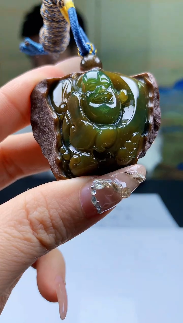 【闪购商品】定制翡翠未镶嵌5028ty-毛货挂件88