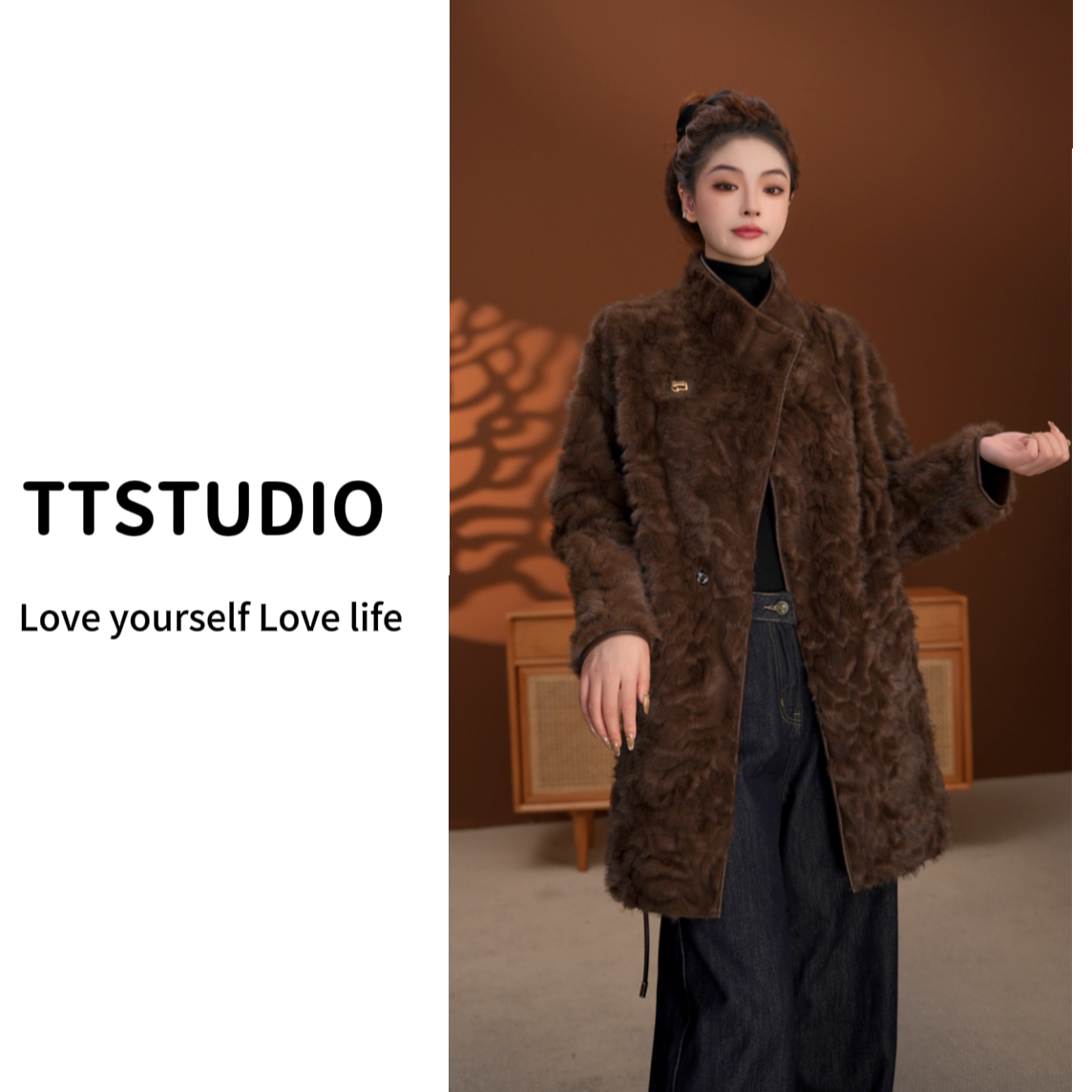 【婷婷】2025高奢复古双面双穿外套2025新款大气老钱风大衣