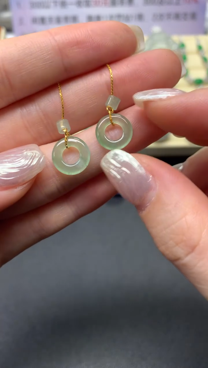 【闪购商品】翡翠耳饰银S925镶嵌耳饰|250+30