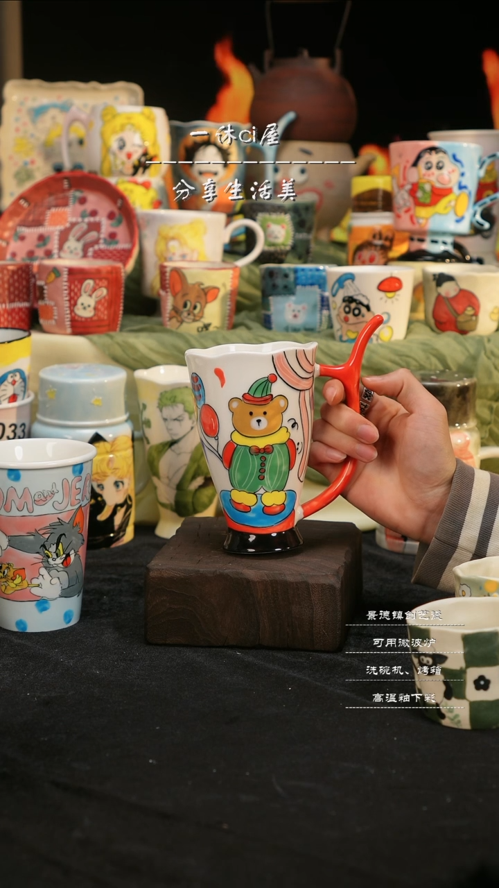 【闪购商品】摆件亲工手绘陶瓷-