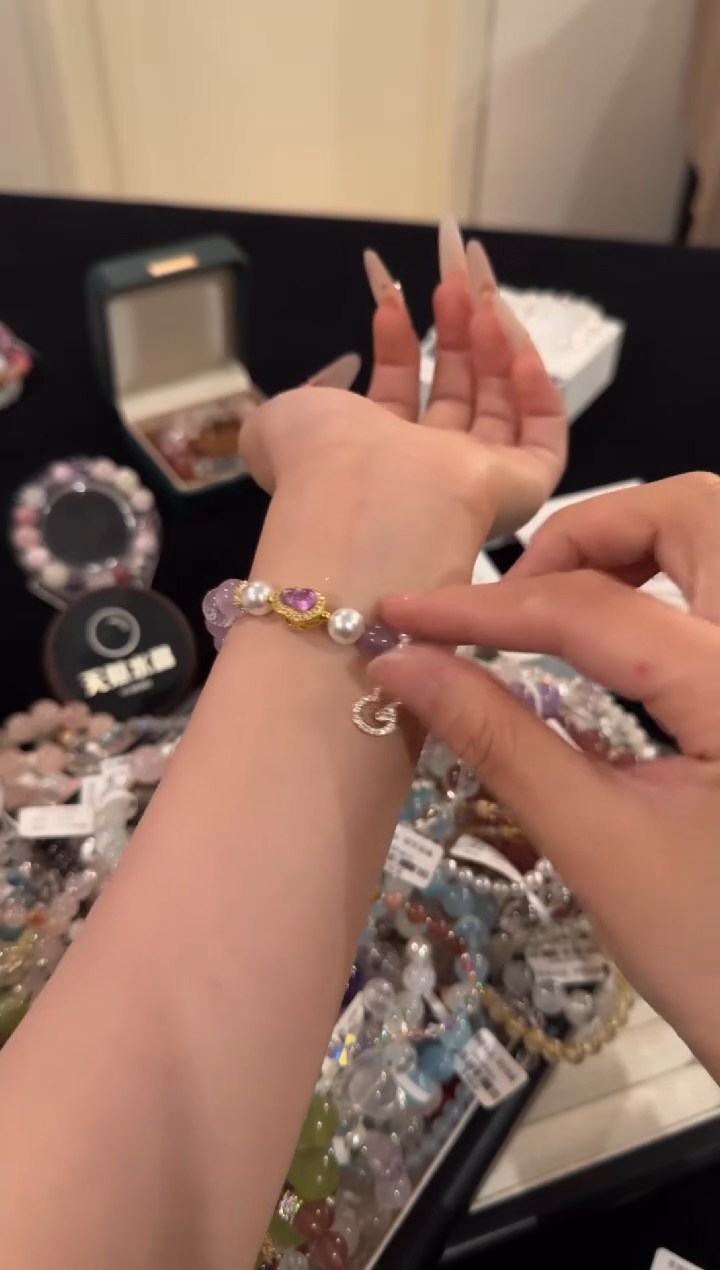 水晶手链合金紫水晶x1763