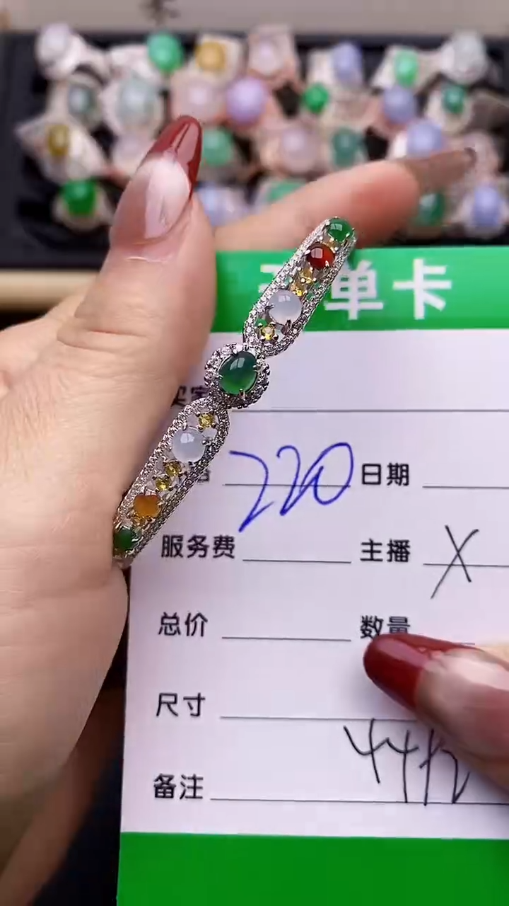 【闪购商品】翡翠戒指银S925镶嵌4492