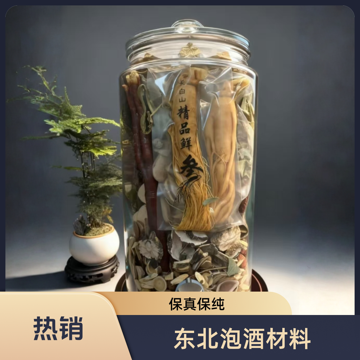 东北33种材料泡酒  料保真  保纯 送专业泡酒20斤玻璃瓶