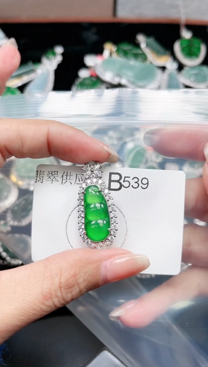 【闪购商品】翡翠颈饰未镶嵌539赠皮绳