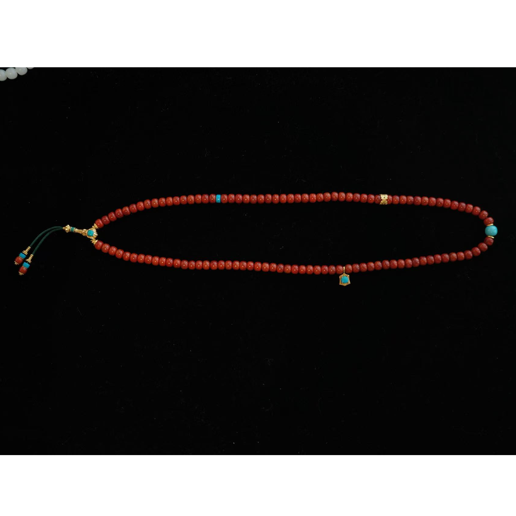 宋赋[半日]|*南红*18K金*绿松石颈饰*南红多样性发货（发其一）THH