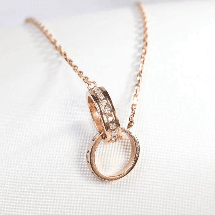 18k金钻石轻奢百搭饰品环环