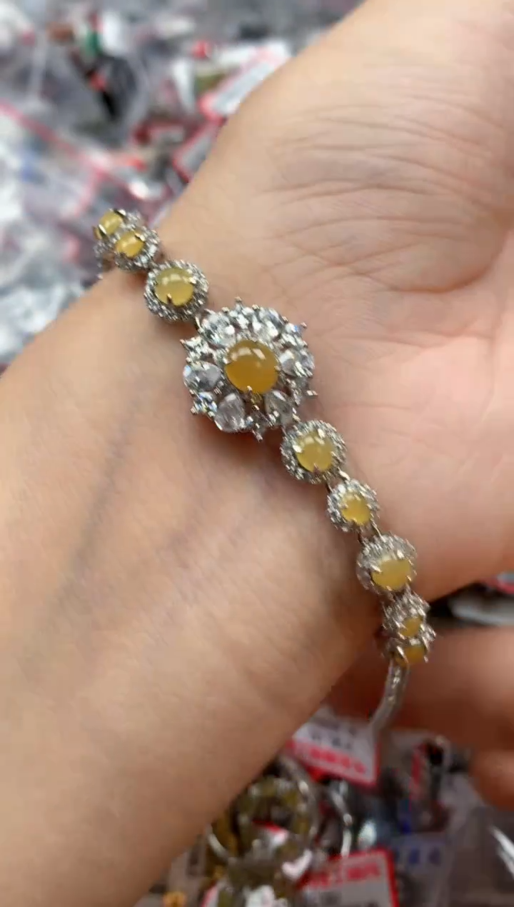 银S925镶嵌戒指翡翠天然A货缅甸翡翠