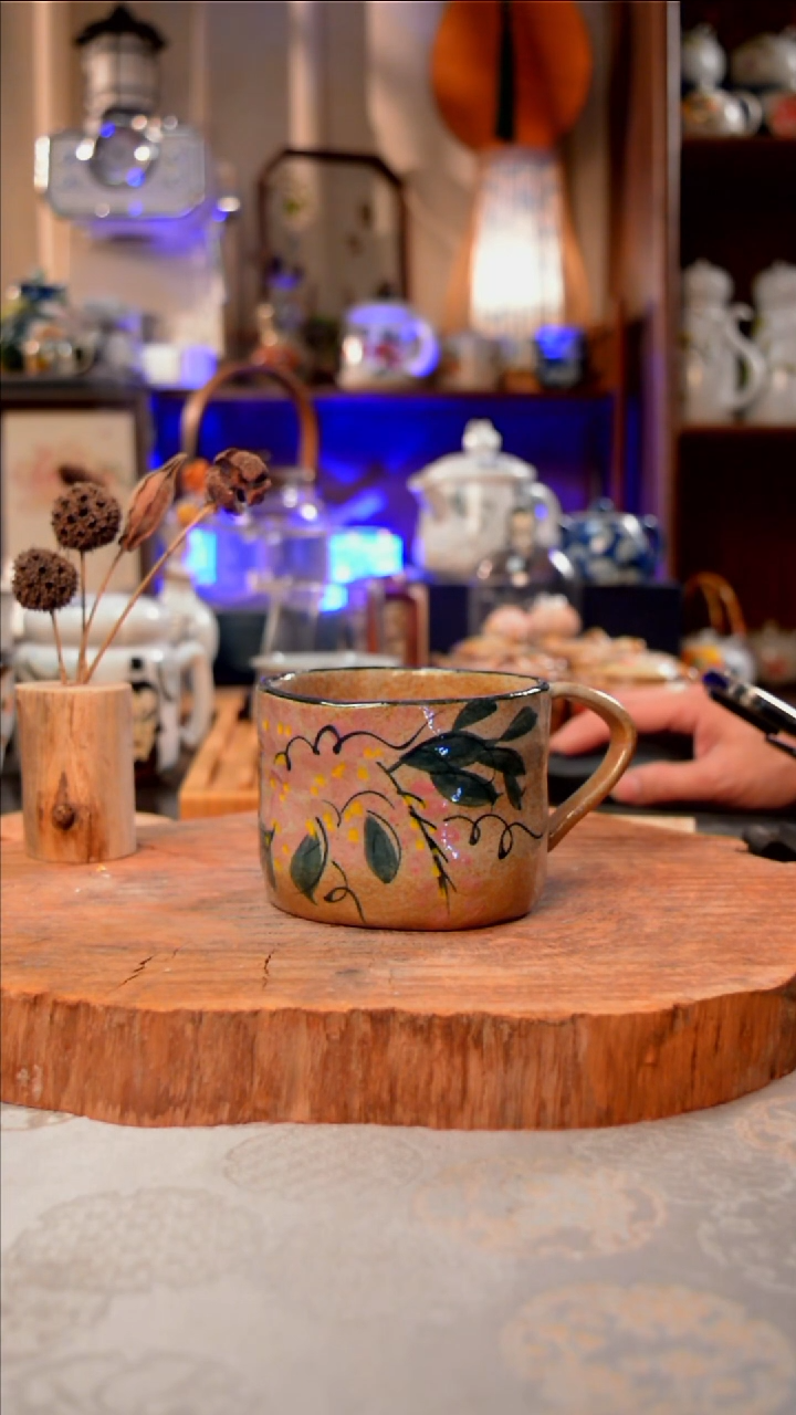 摆件紫藤花手工手绘手工手绘