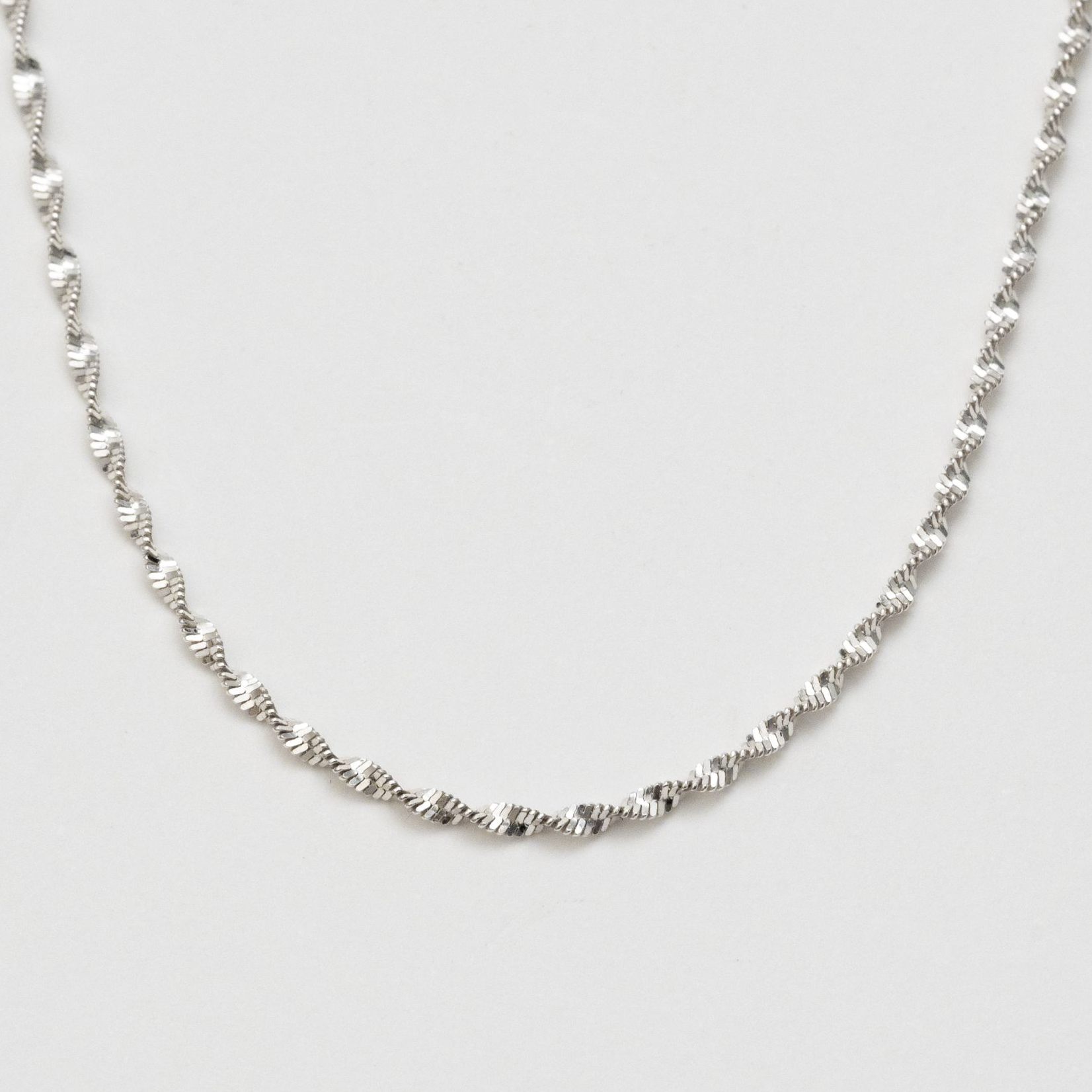 坠链均925银 【流转】S925纯银意大利进口扭转项链