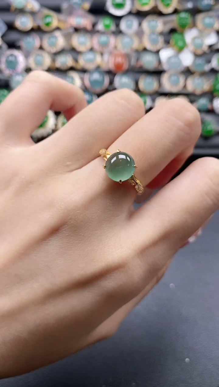 【闪购商品】翡翠戒指银S925镶嵌51511