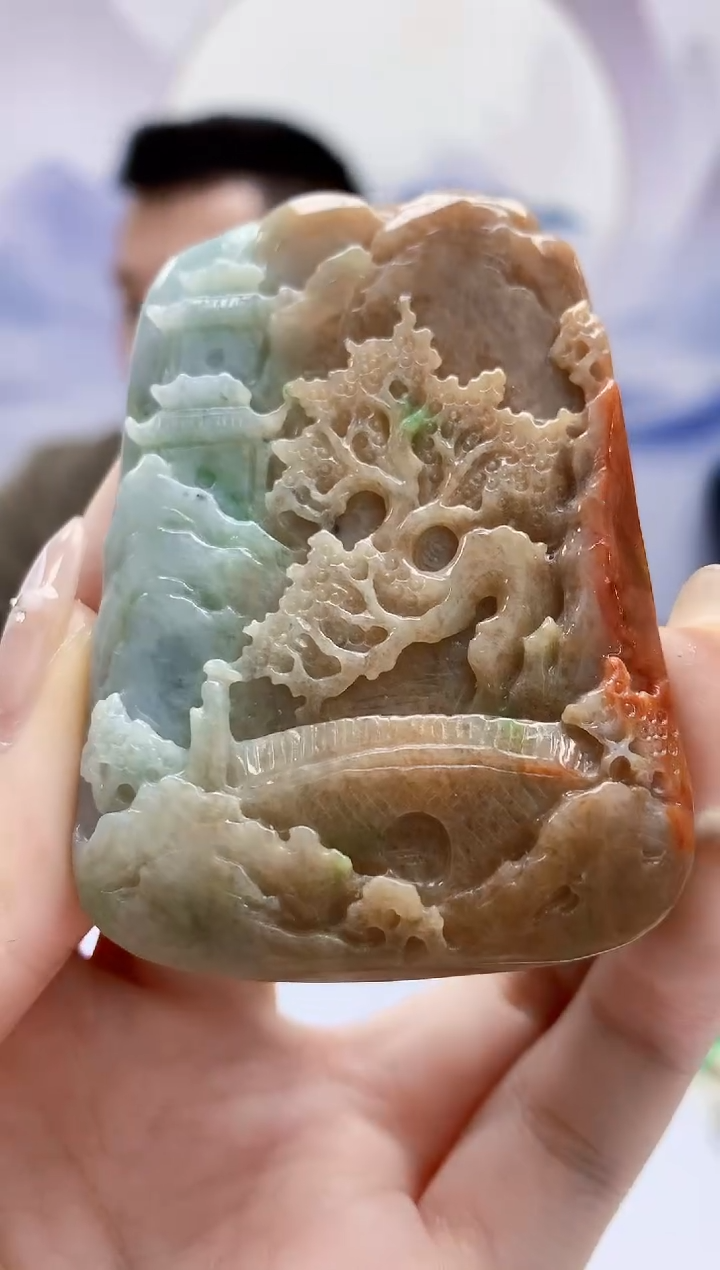 定制翡翠未镶嵌4812jw-毛货挂件72