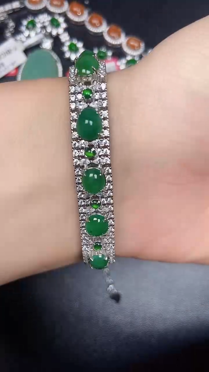 银S925镶嵌戒指翡翠1950