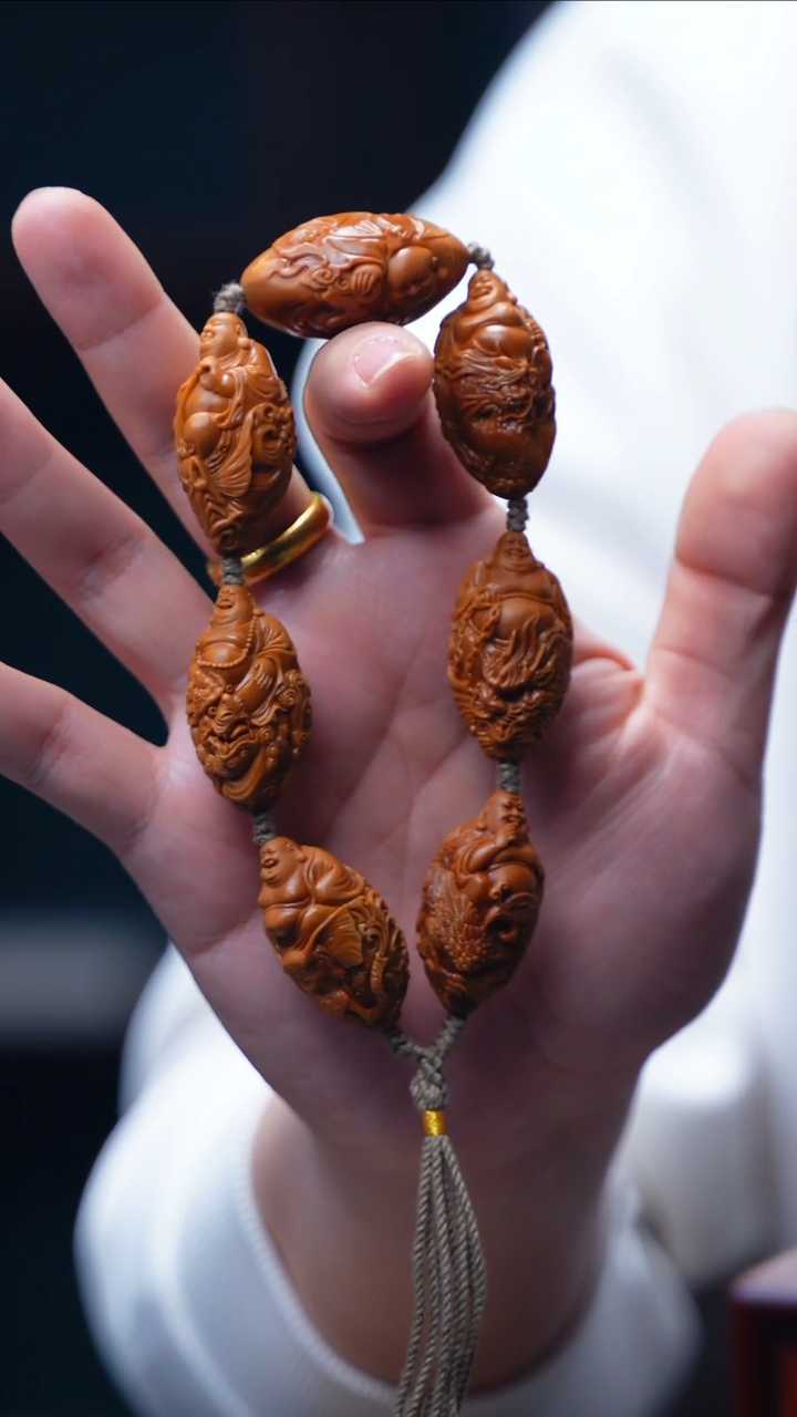 【闪购商品】橄榄核手串/手链【六合弥勒】范道竹