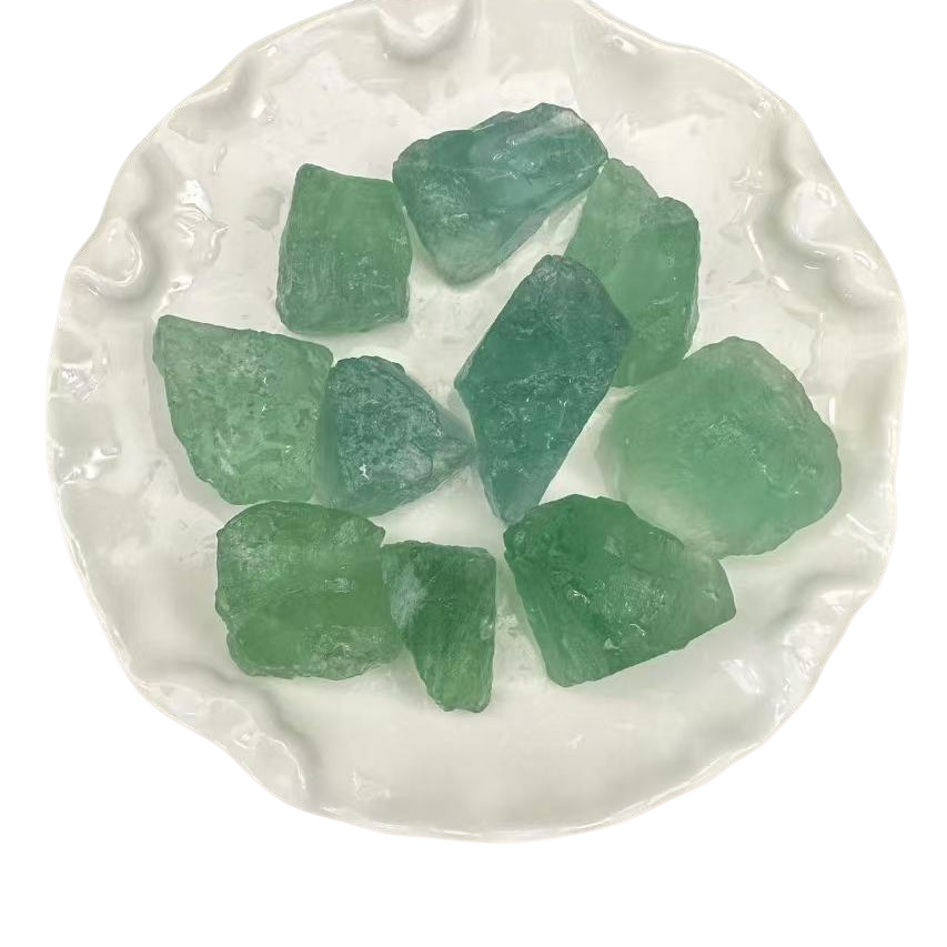 天然 绿萤石原石 大颗粒扩香石规格是2-4厘米300克