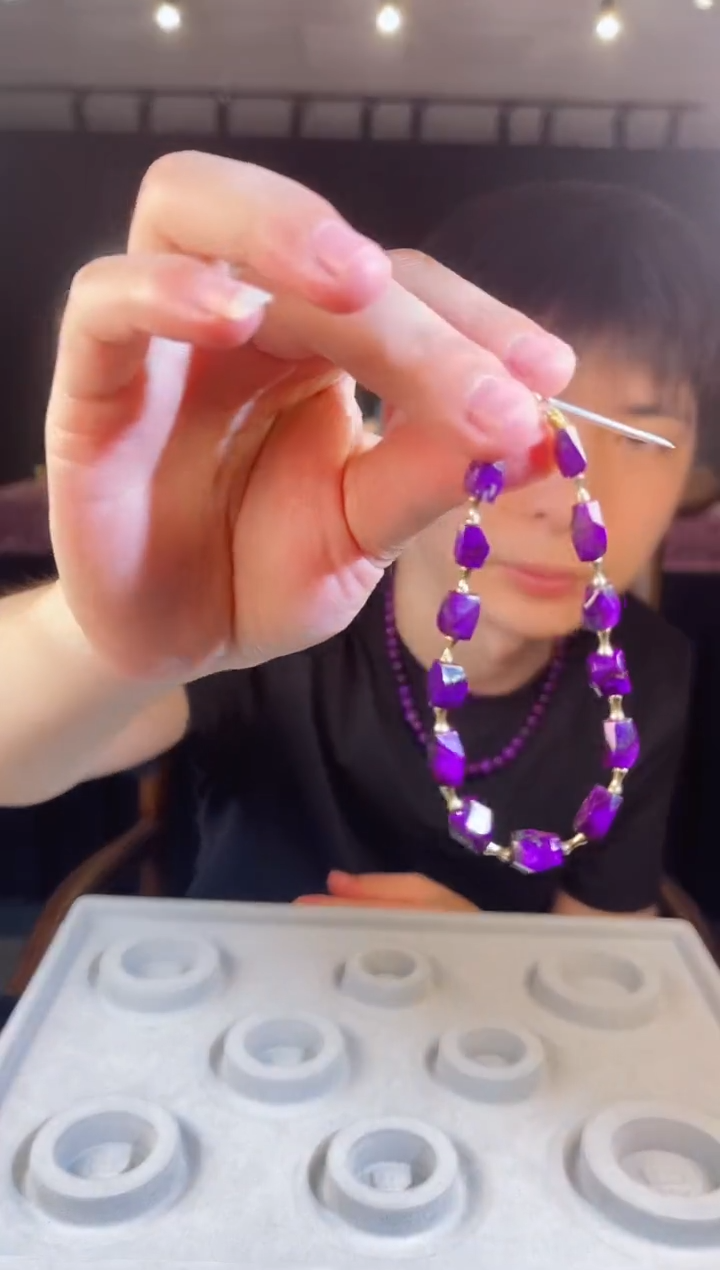 未镶嵌苏纪石（舒俱来）手链K金南非舒俱来老矿料