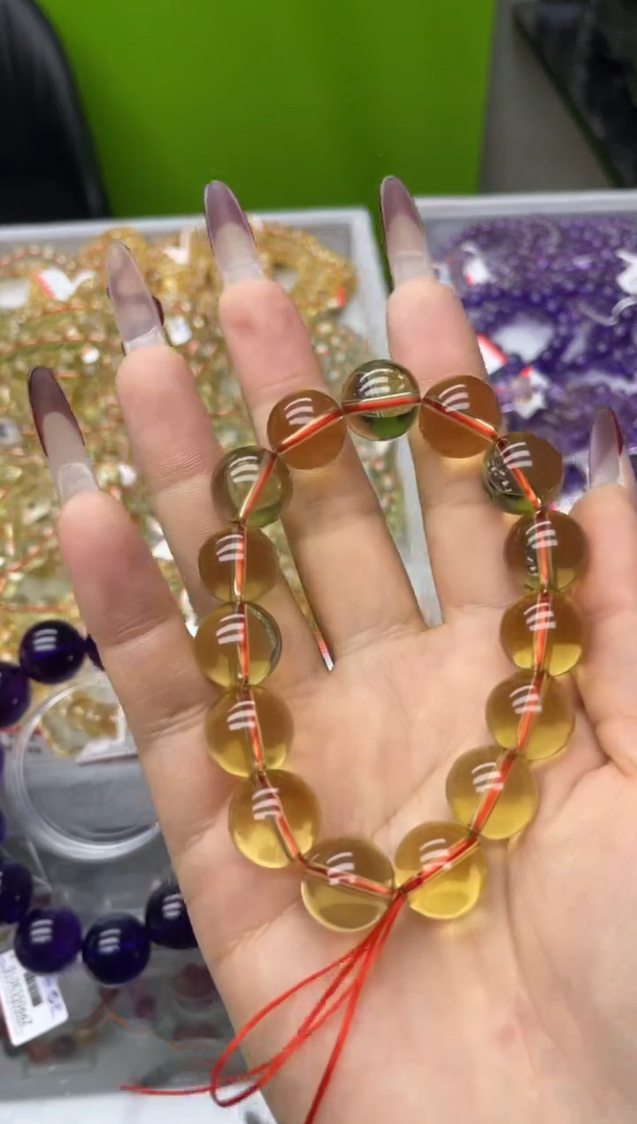 【闪购商品】水晶手链未镶嵌黄水晶13+