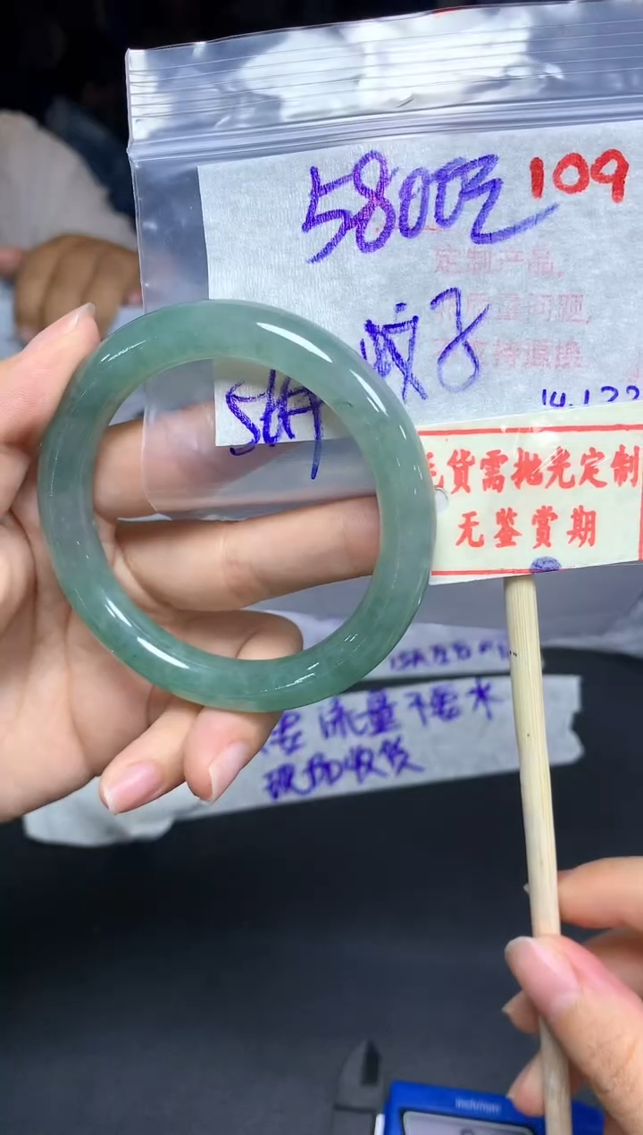 【闪购商品】定制翡翠未镶嵌109毛货需精细抛光+蚊子+5800元