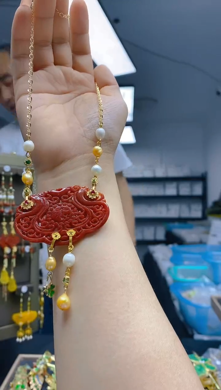 【闪购商品】翡翠耳饰合金141翡翠锁骨链