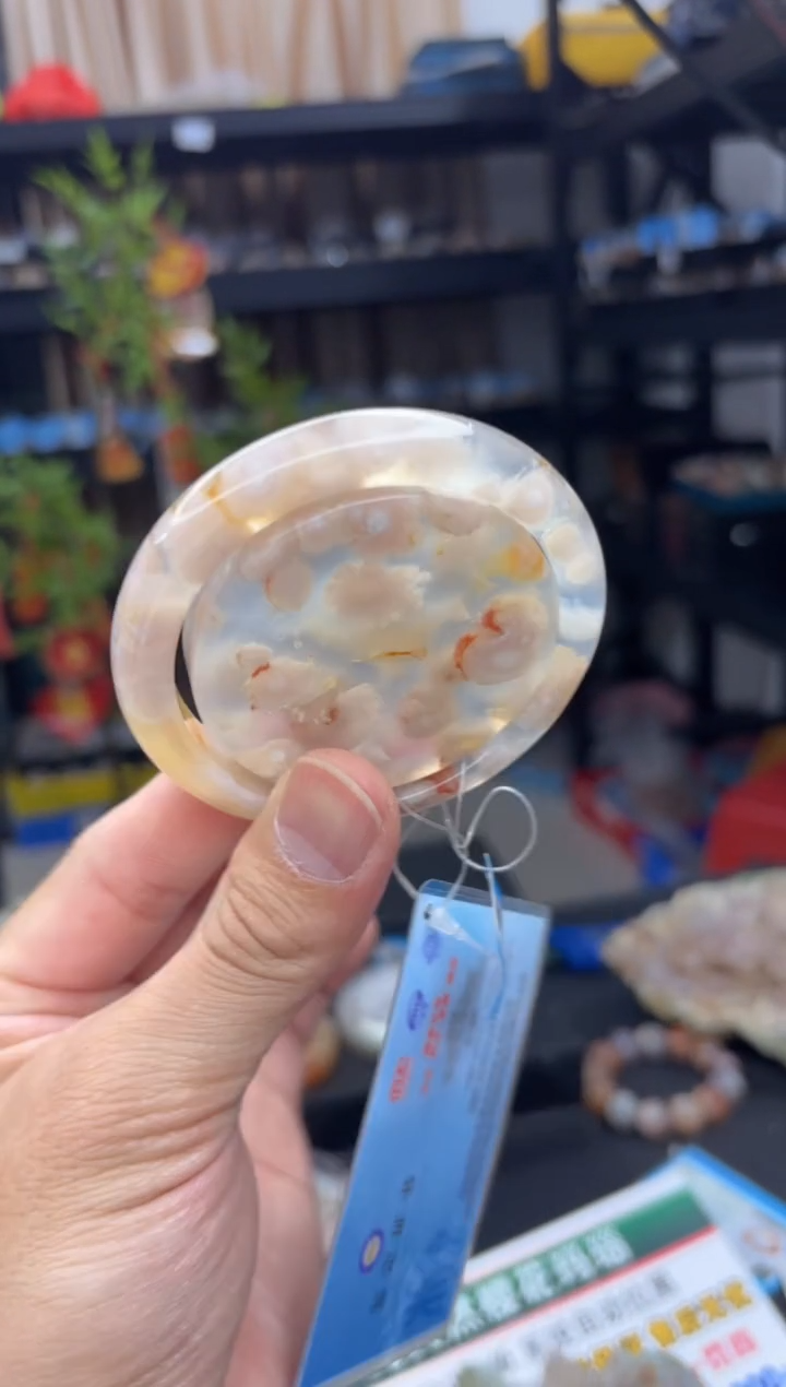 【闪购商品】石英质玉手镯未镶嵌18（56圈赠送镯心）
