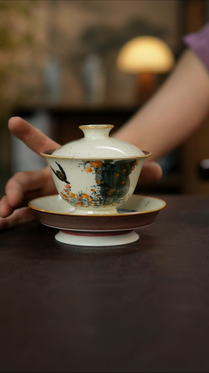 杯景德镇陶瓷杯碗柴烧多人