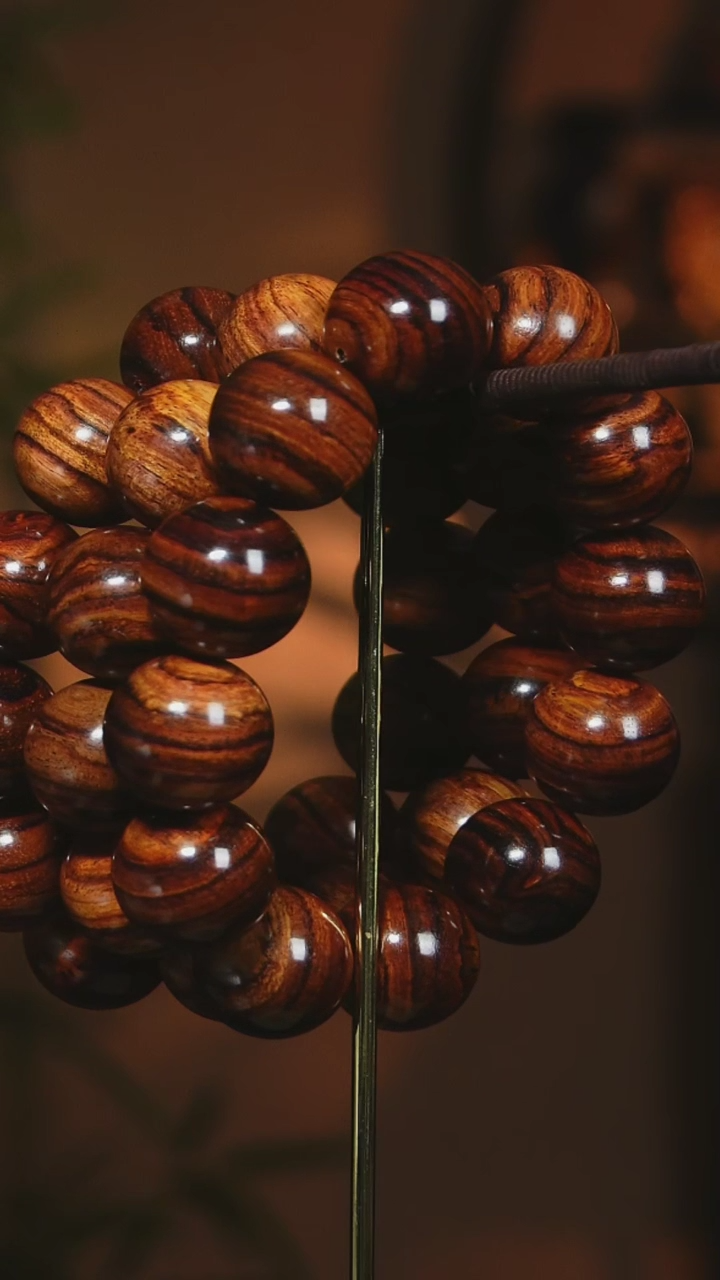 【闪购商品】黄花梨/降香黄檀手串/手链海南黄花梨2.0cm大黑线