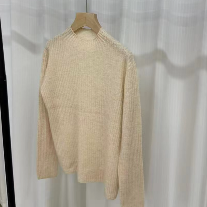 半高领坑条针织网红保暖针织衫SWL9835