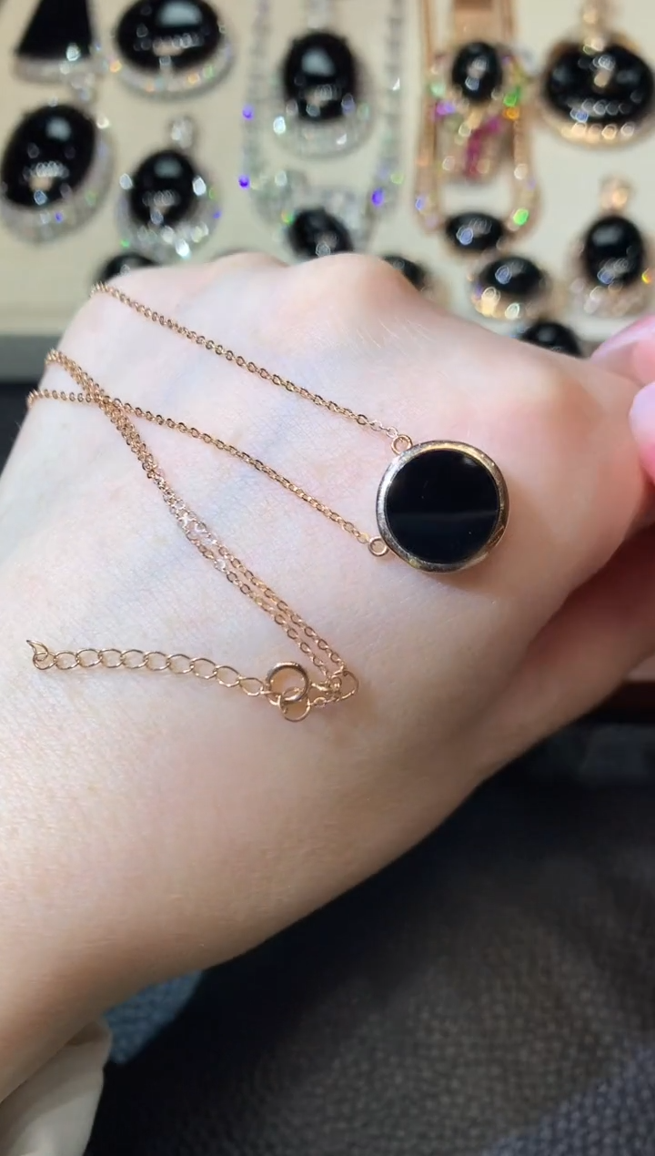 【闪购商品】翡翠套链18K金镶嵌D4 多样性发货一件