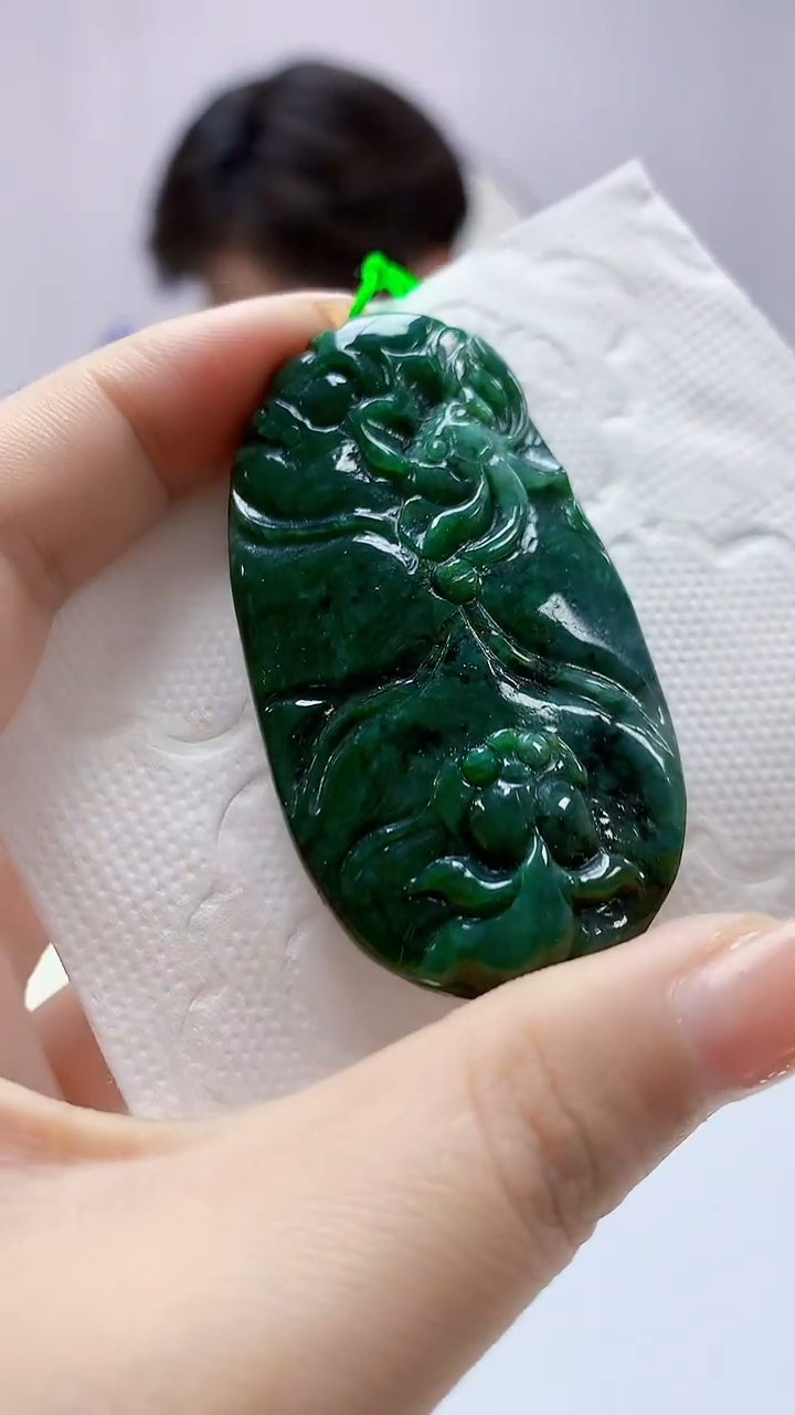 定制翡翠未镶嵌5145ms-毛货挂件188