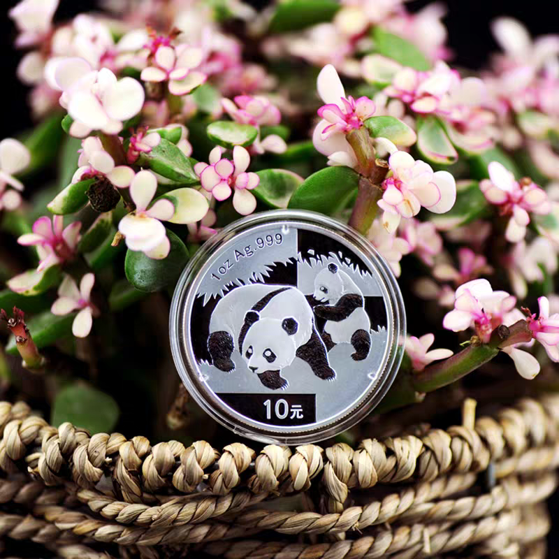 2008年1盎司熊猫银币  银猫  有瑕疵