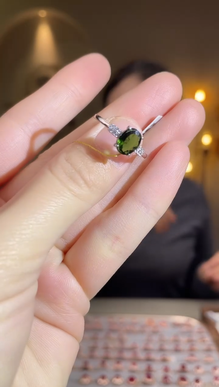 银S925镶嵌手饰碧玺手饰