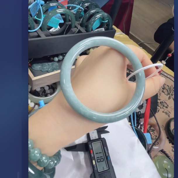 李书锦保真翡翠蓝水手镯 胖圆条 A1218【拍一发一】多样性发货