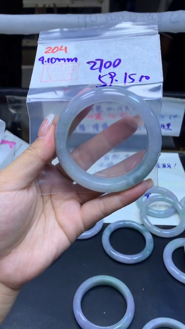 未镶嵌定制翡翠204手镯59+2700元+拍一发一