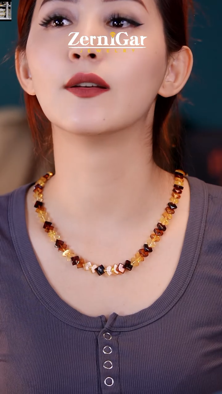 【闪购商品】琥珀颈饰未镶嵌天然琥珀项链