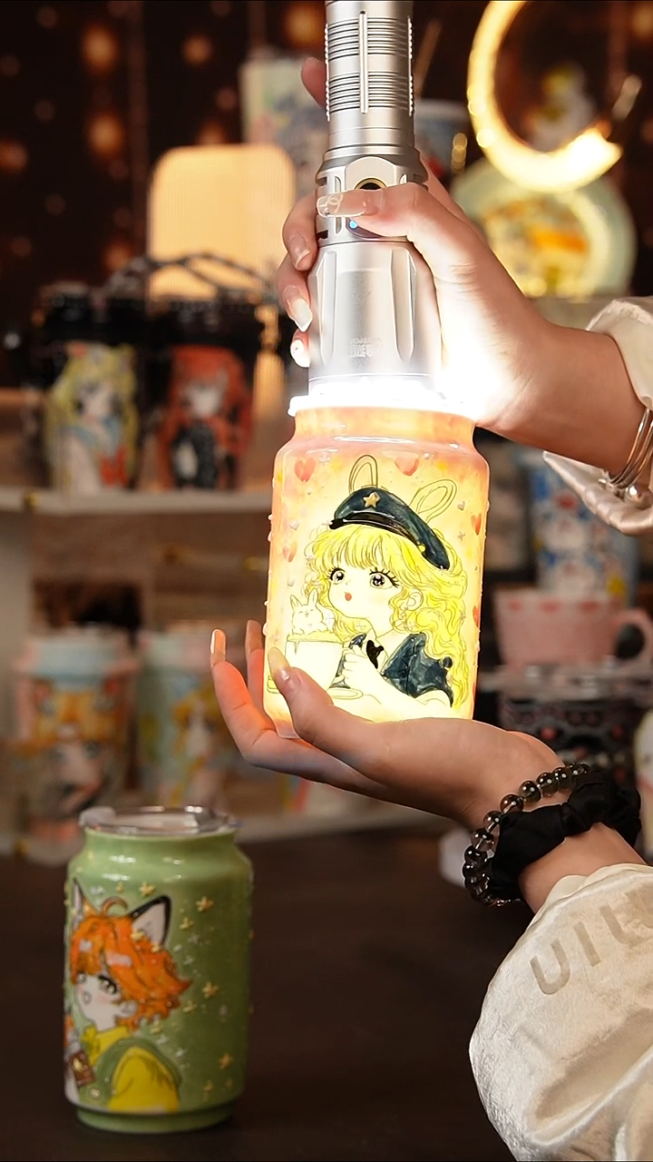 (玉泥）景德镇手工手绘文创陶瓷杯