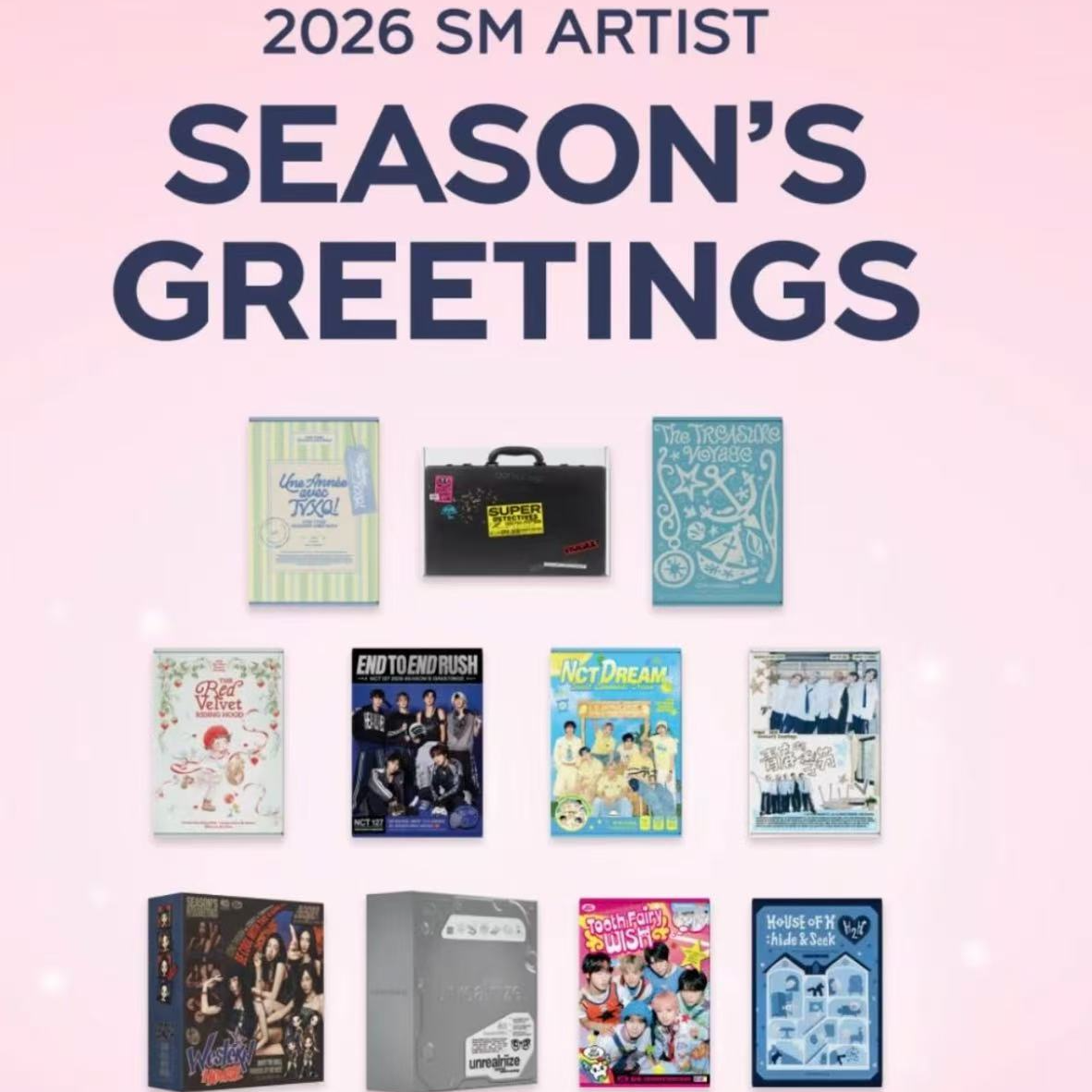 SM 台历快闪 随机卡 台历 专辑黑胶唱片 专辑合集