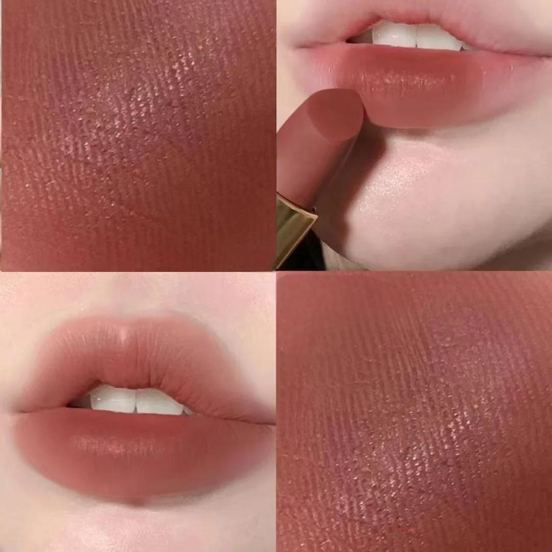 黑管菁纯雾面200清茶肉桂粉棕，很嫩又抬气质，拽姐棕口红