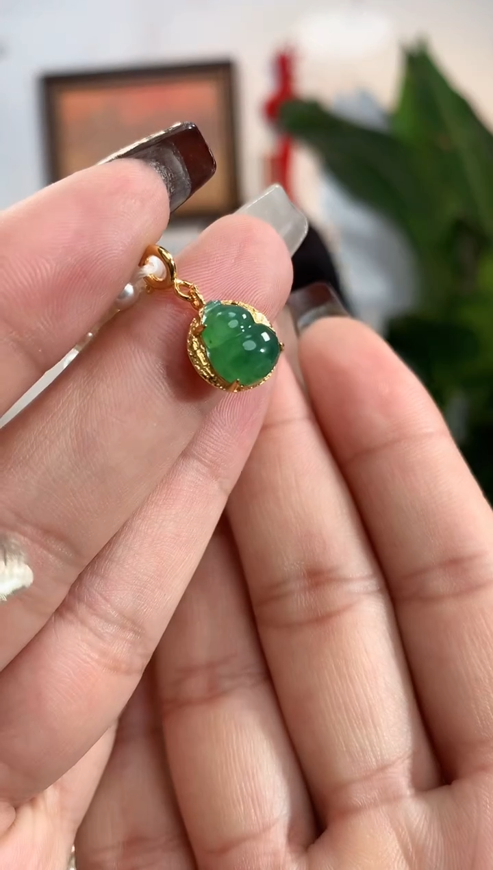 【闪购商品】翡翠银S925镶嵌颈饰吊坠