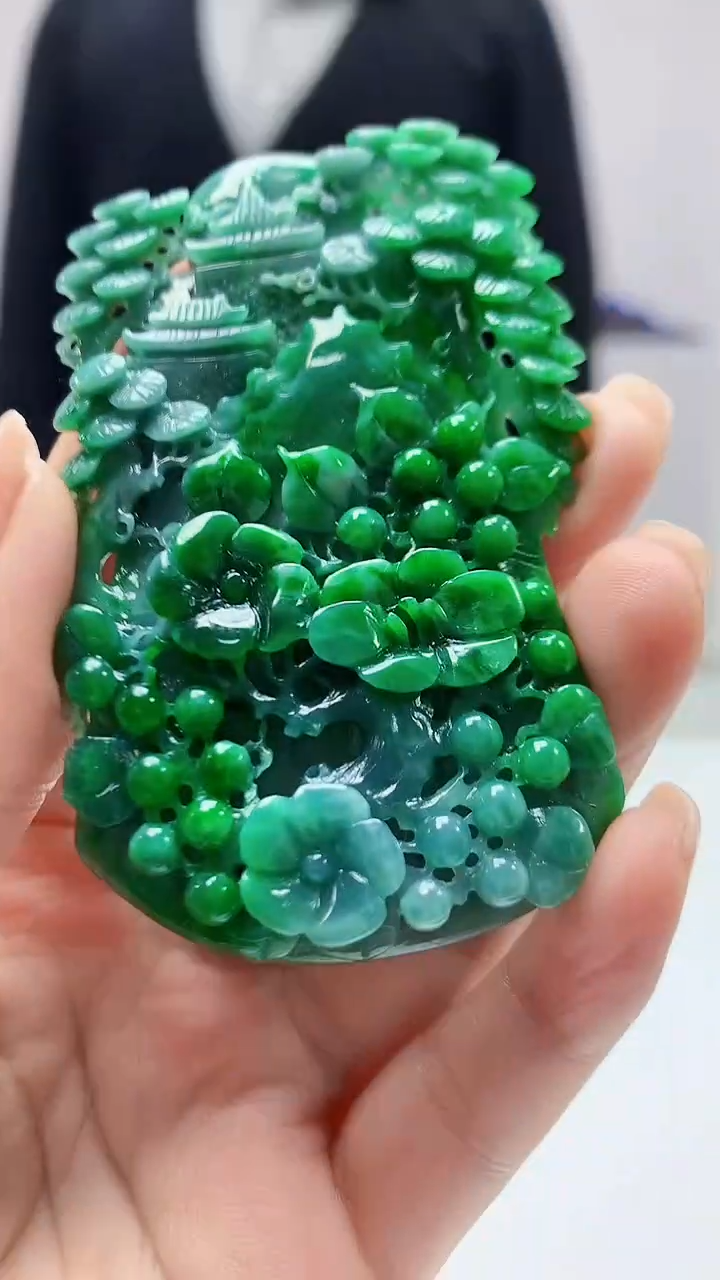 【闪购商品】定制翡翠未镶嵌5145ms-毛货200山水