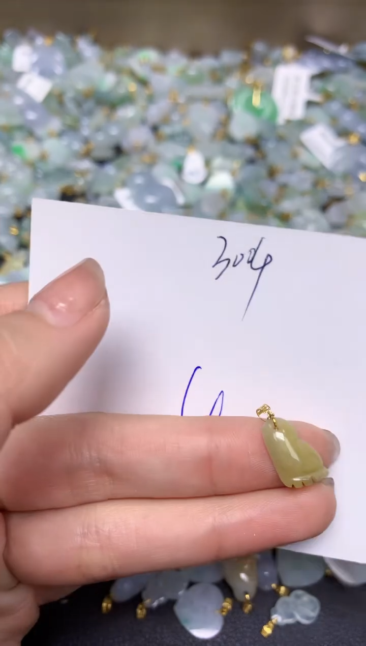 【闪购商品】翡翠颈饰18K金镶嵌 天然翡翠A货