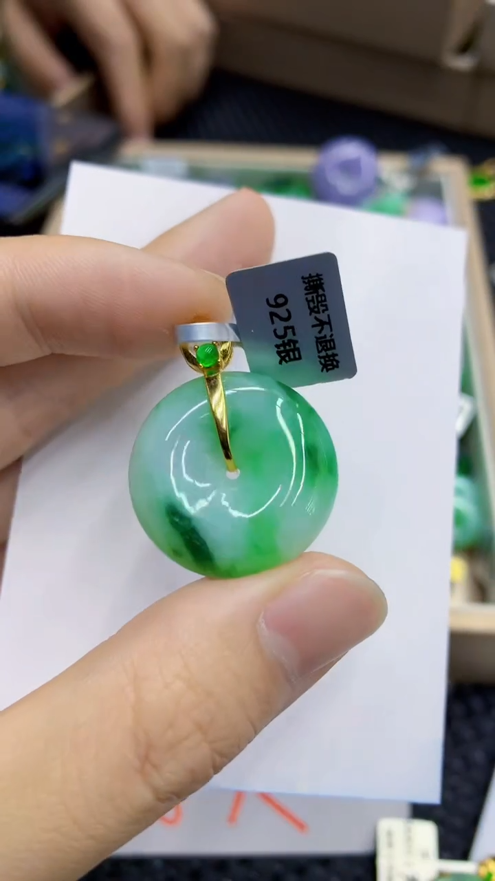 翡翠未镶嵌颈饰             1