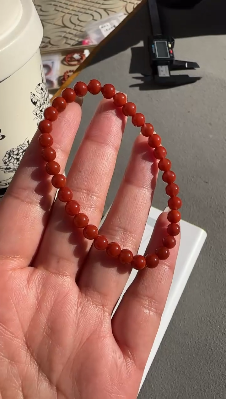 未镶嵌单圈南红玛瑙原矿无优化大陷坝单圈5mm左右w