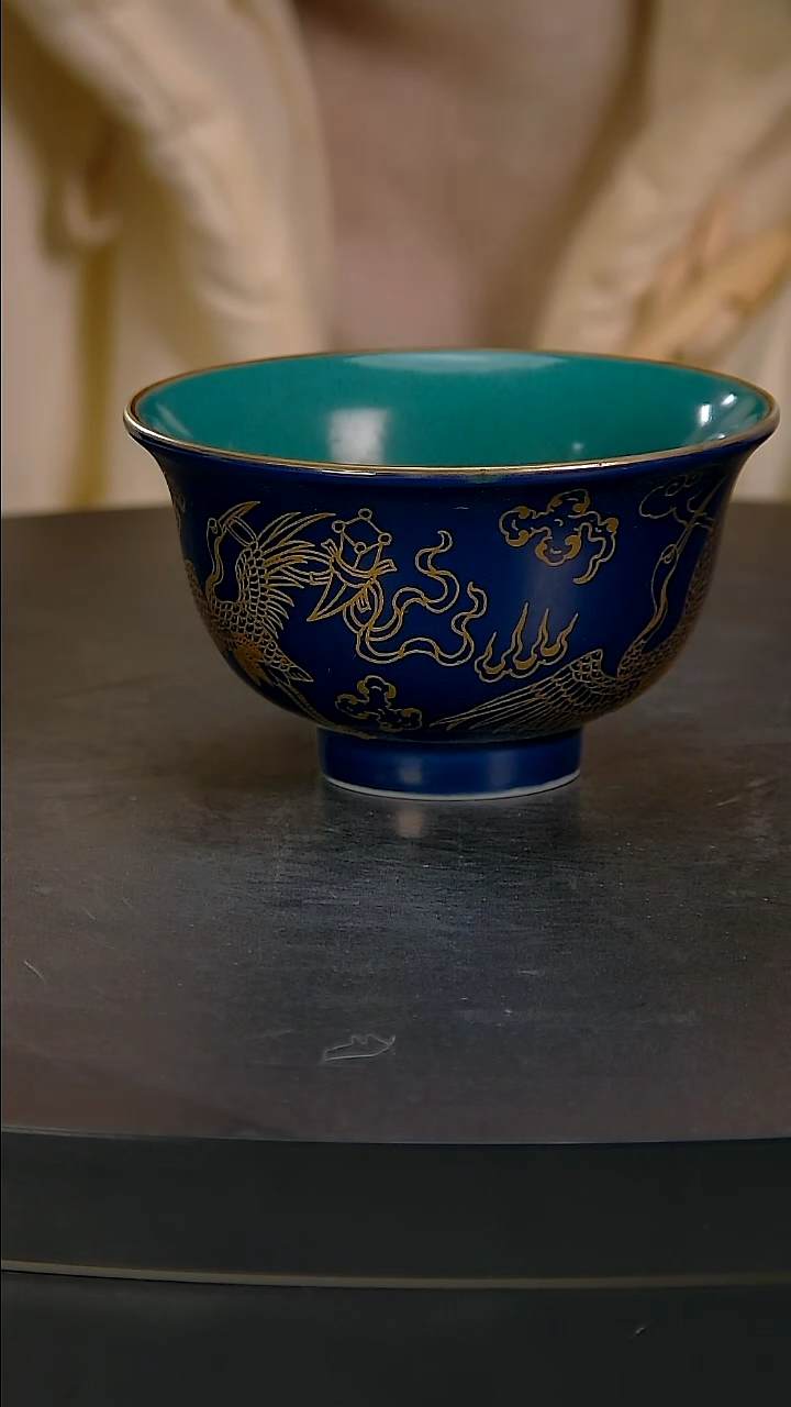 【闪购商品】霁蓝主人杯精品陶瓷