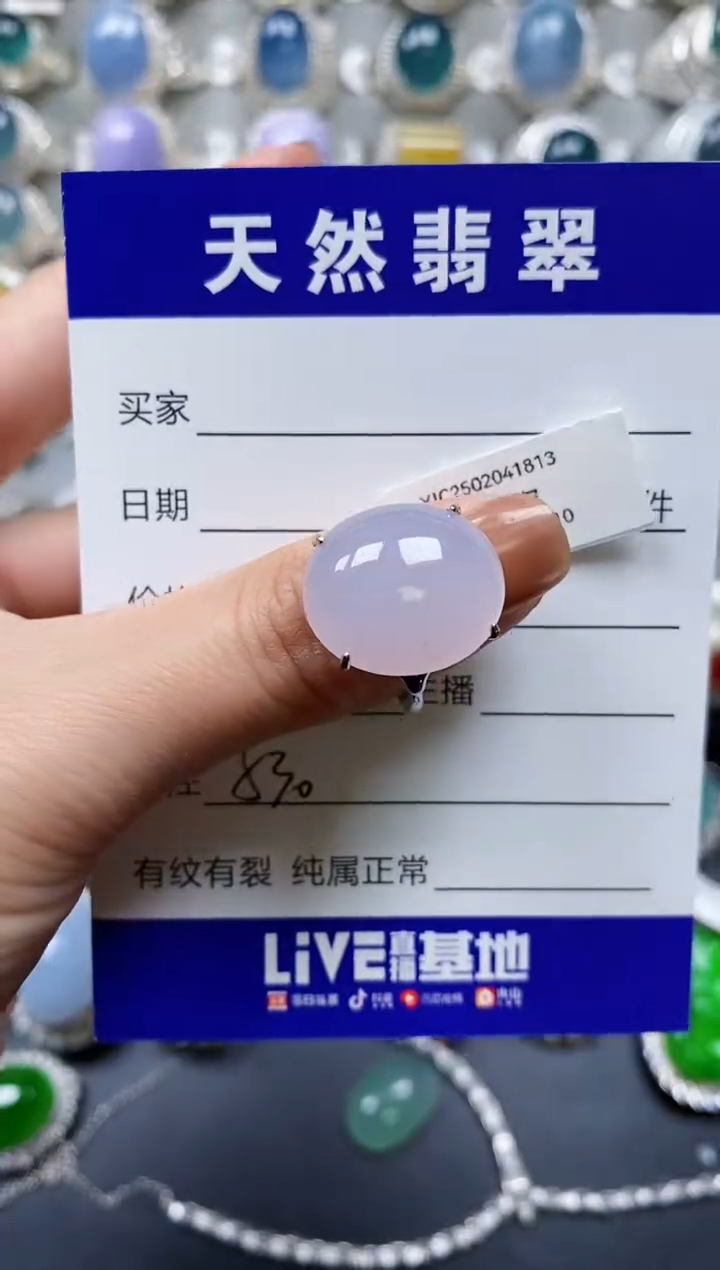 【闪购商品】翡翠戒指银S925镶嵌0530