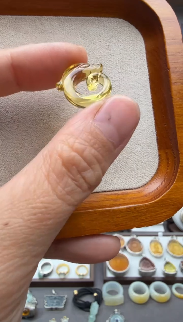 琥珀颈饰未镶嵌配饰30