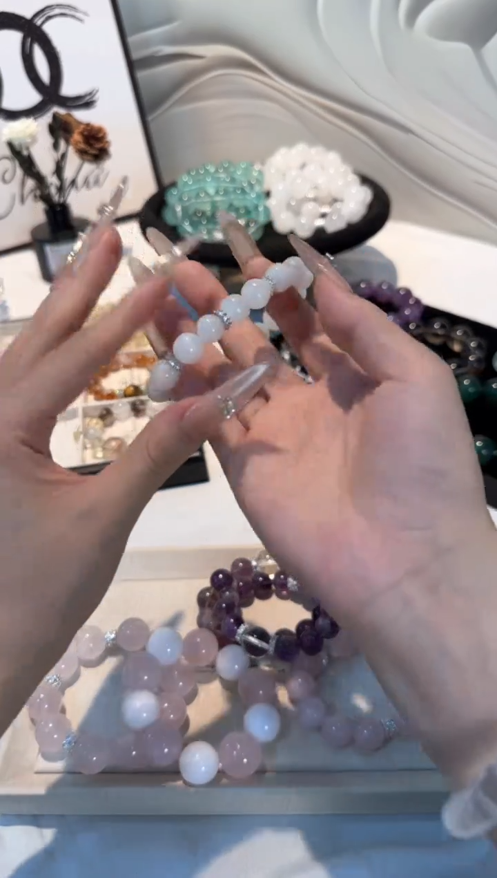 水晶手串未镶嵌白月光