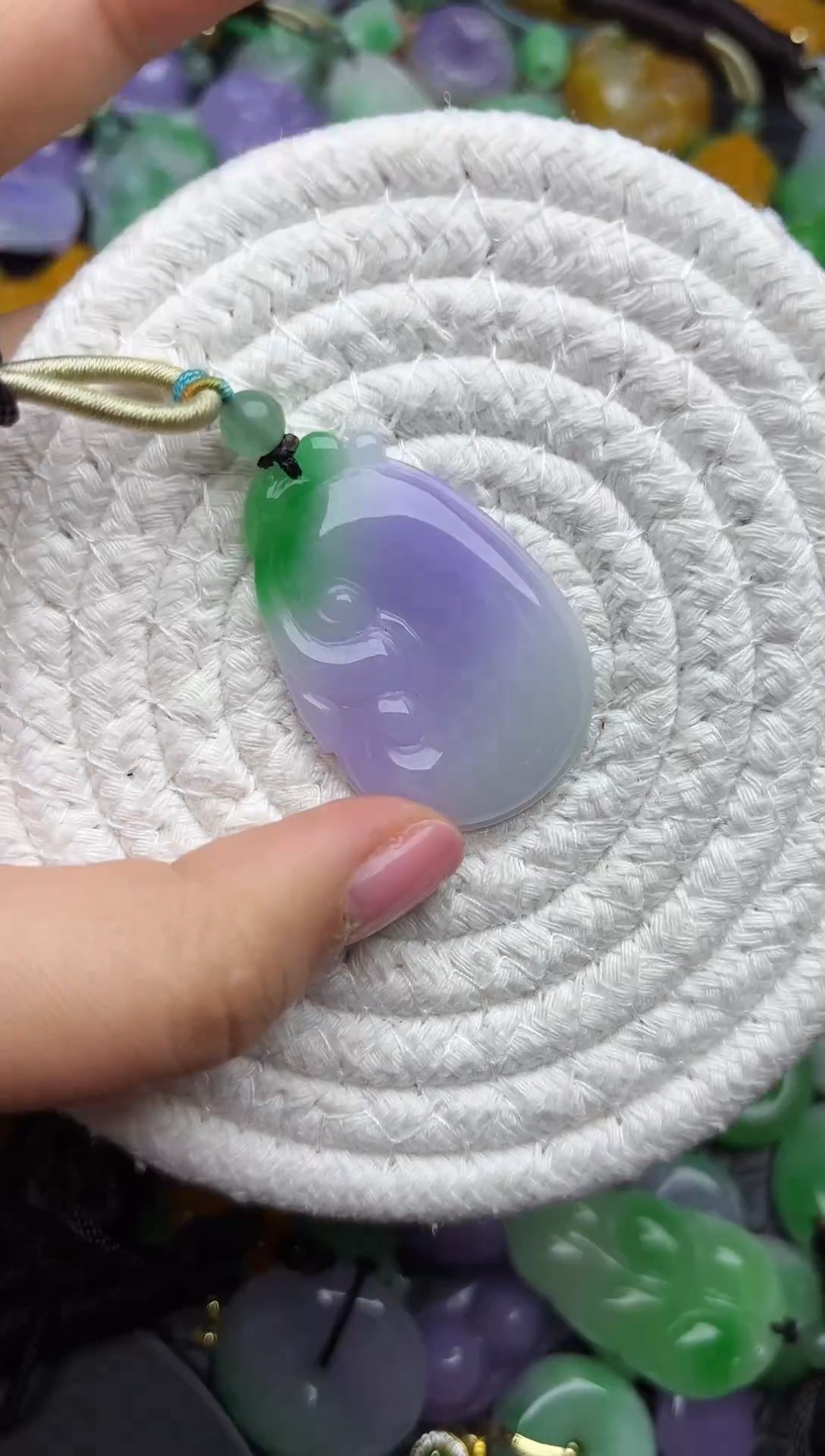颈饰未镶嵌翡翠缅甸翡翠吊坠