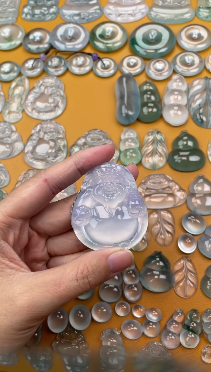 翡翠未镶嵌吊坠(不含链)财神