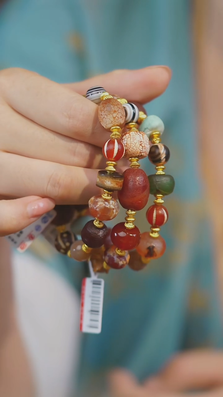 玛瑙/玉髓手串未镶嵌多样性发其一