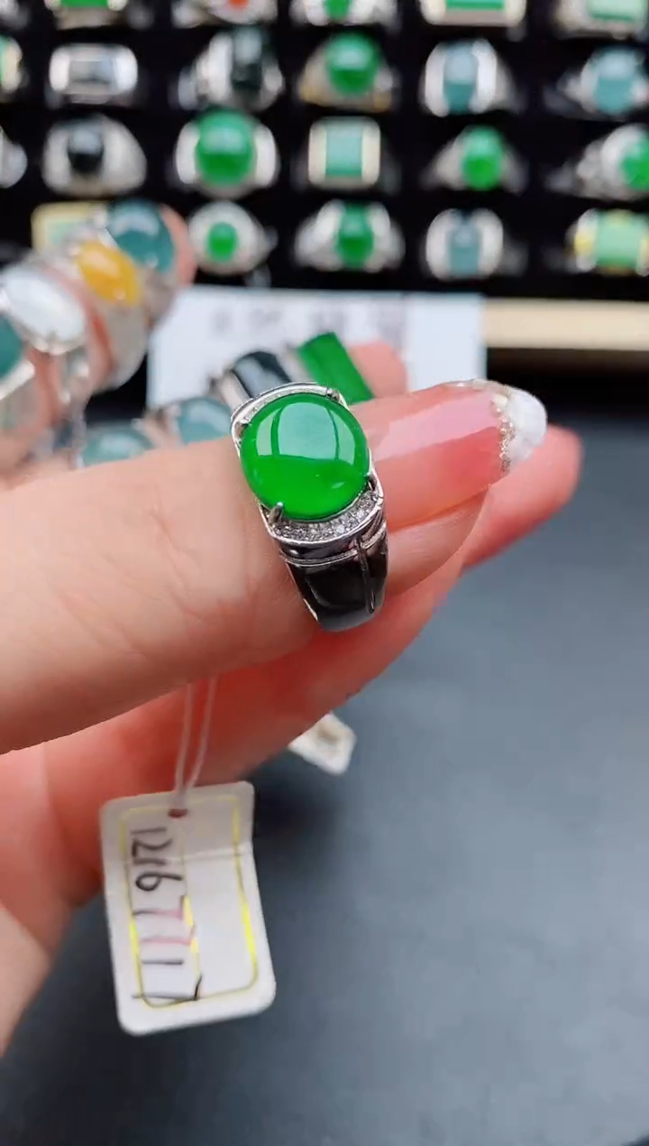 【闪购商品】翡翠戒指银S925镶嵌121212